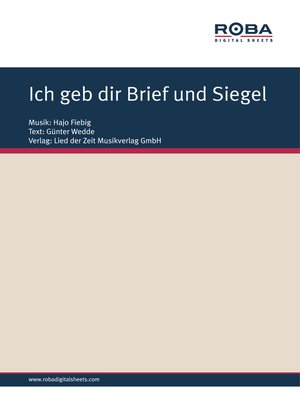 cover image of Ich geb dir Brief und Siegel
